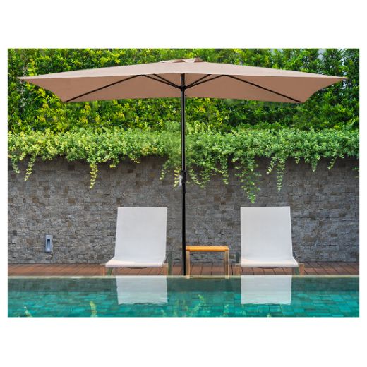 Imagen de Sombrilla rectangular para terraza de 300x200 cm color beige