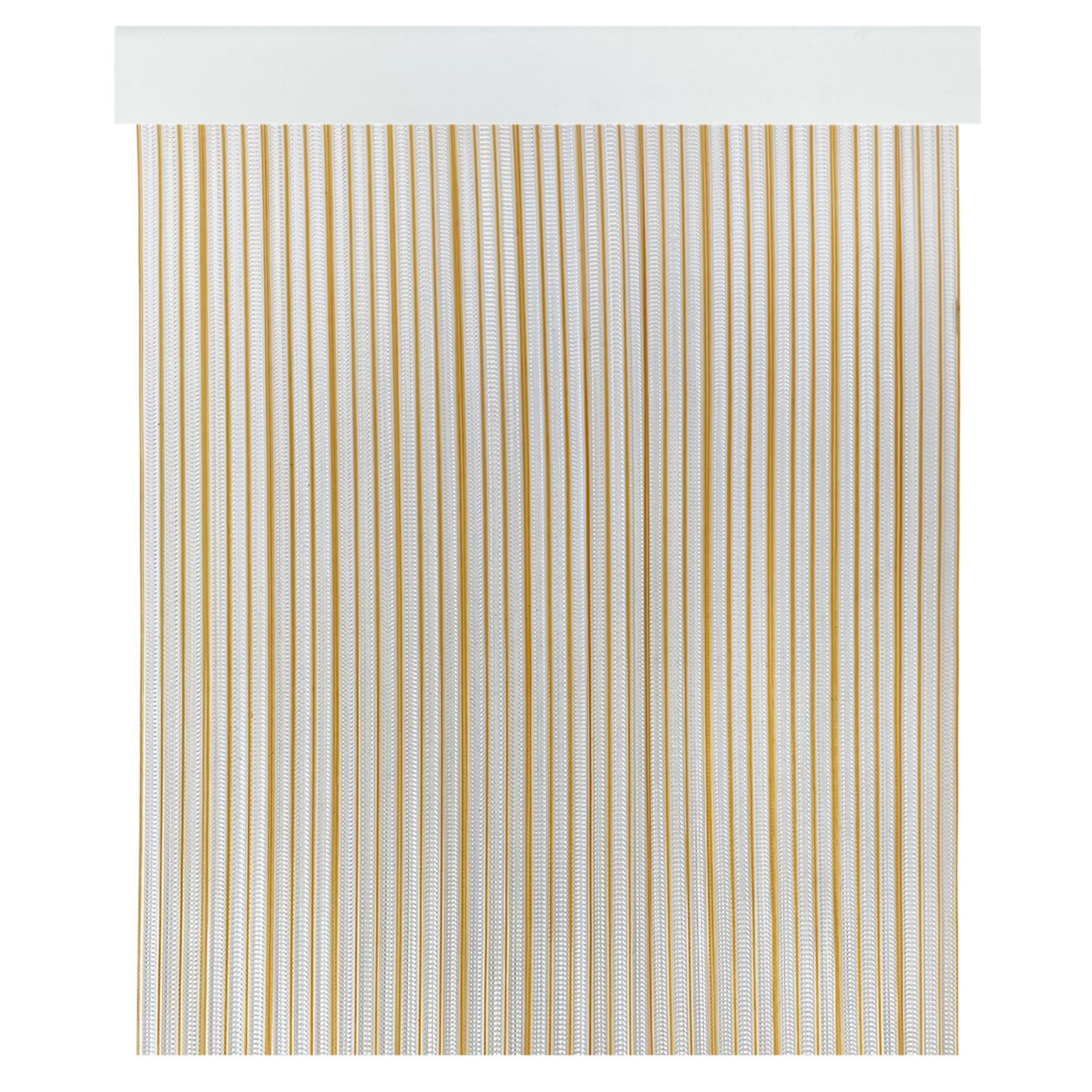 Imagen de Cortina mosquitera de aluminio con tiras de PVC en color miel