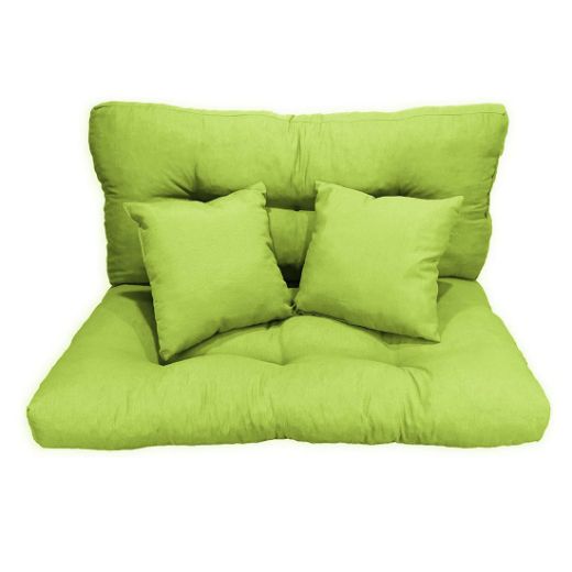 Imagen de Respaldo para sofa de palets con cojines pistacho