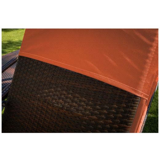 Imagen de Colchoneta para tumbona jardin naranja impermeable