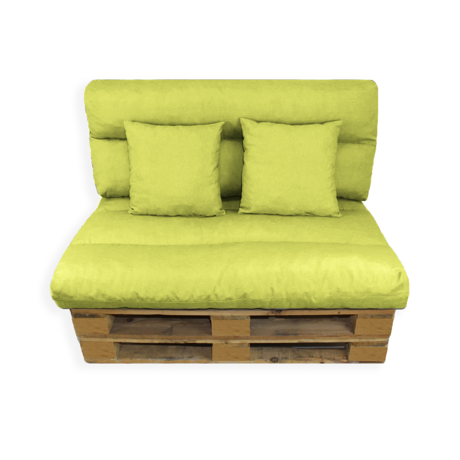 Imagen de Colchoneta para sofa de palets pistacho desenfundable