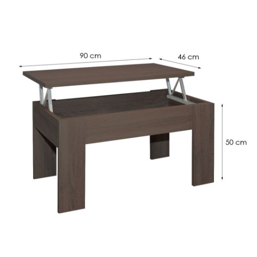 Imagen de Mesa de Centro Elevable 46x90x50 cm Wengué