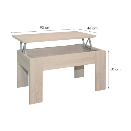 Imagen de Mesa de Centro Elevable 46x90x50 cm Ártico